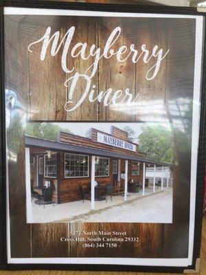 Name change. Now the Mayberry Diner