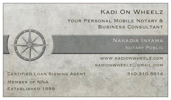 Kadi On Wheelz Mobile Notary
