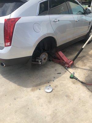 Tire was repaired right away for a reasonable price.