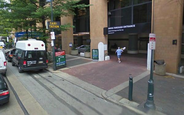 Vehicle entrance for patients.