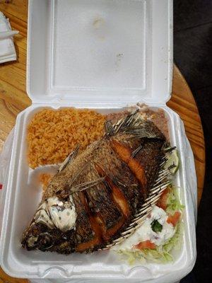Wow! Can't believe I randomly found a hole in the wall Mexican joint which sells whole fish.