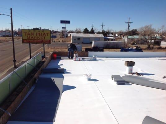 Firestone 60 mil, 20 year NDL labor & material warranty !