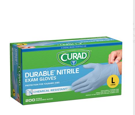 Curad Size Large Nitrile Exam Gloves
