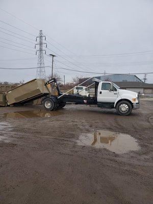 We utilize tight access trucks