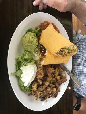 Breakfast burrito also good could have been warmer.