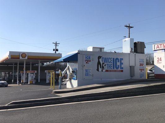 Located in the Shell parking lot