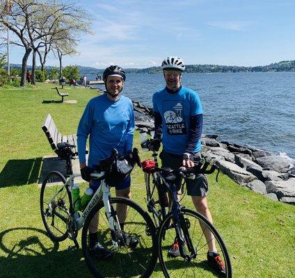 Medina Beach Park stop for Lake Washington Scenic Ride.