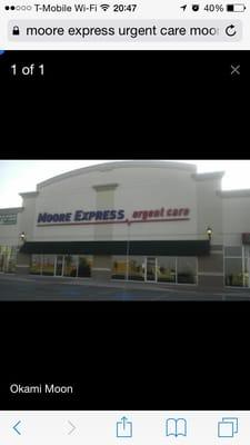 Signage no longer says MOORE EXPRESS URGENT CARE. It only says MOORE URGENT CARE
