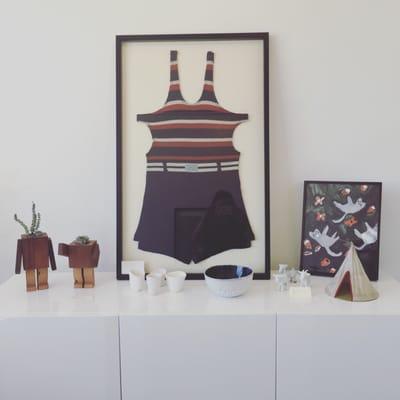 Original 1920s swimsuit + android robot planters