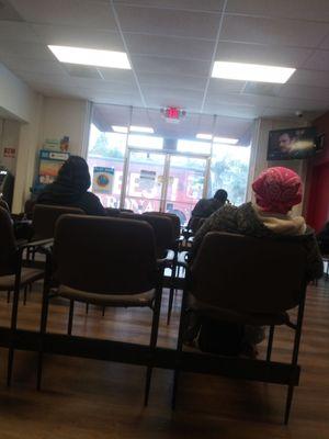 Waiting room for Viejas Shuttle and Barona Shuttle.