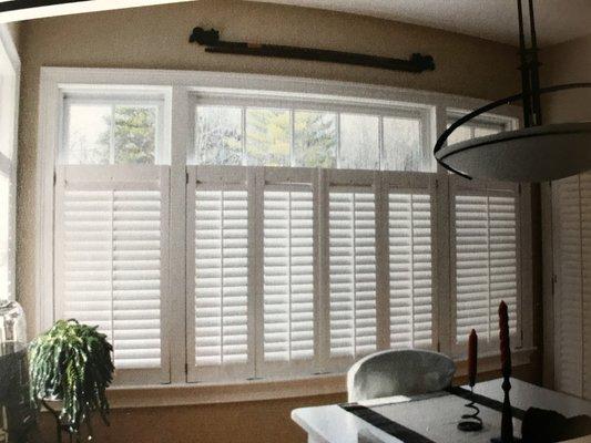 Cafe shutters give privacy as well as extra lighting!