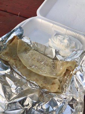 Orange marmalade crepe