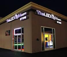 The LED Light Store corner of Roop and Fairview