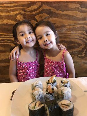 My twins loved their shrimp tempura rolls!
