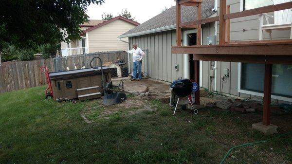 Starting of a stone pattio