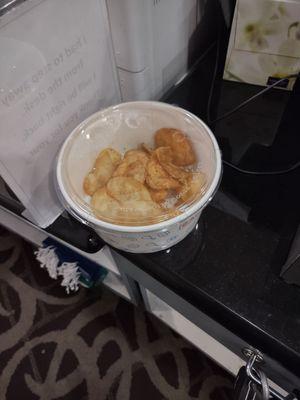 This is $7.99 worth of house potato chips also the sandwich is not what I ordered. Sad