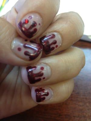 Bloody nails ready for Halloween