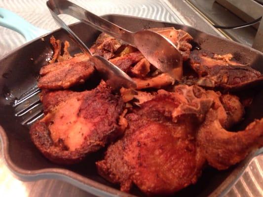 Pork cutlets were the special this day.