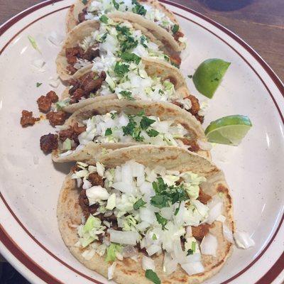 Tacos with homemade tortillas !