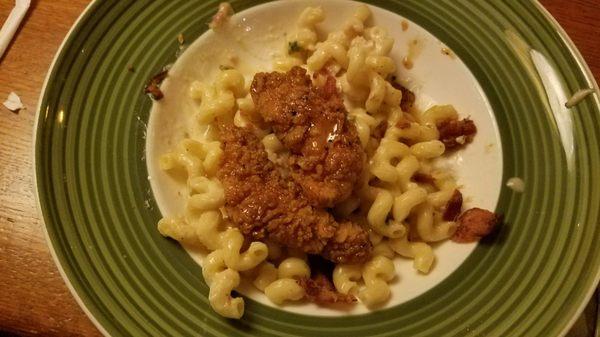 4 cheese mav and cheese with honey pepper chicken tenders