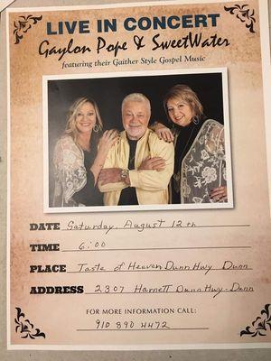 If you can please announce this for us. If you can come, we would love to have you. Thanks.