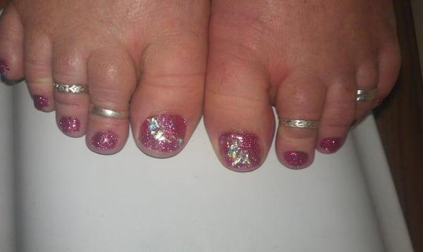 Mylar glitter toes