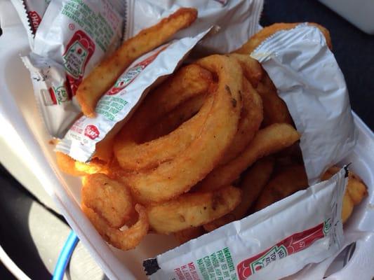 Curly fries, very good