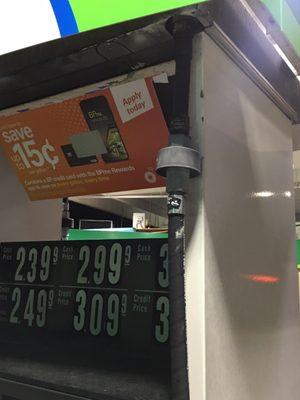 Station does not have their fuel filter installed Shop for gas elsewhere