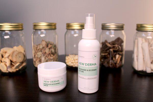 New Derma lotions and balms made with organic ingredients and without steroids.