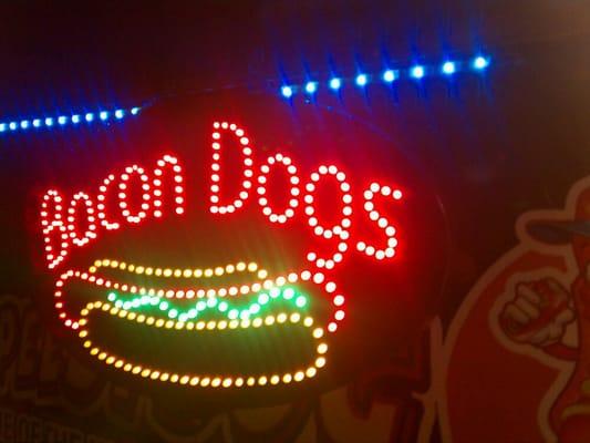 Alex's Famous Bacon Dogs stand. La Puente, Ca on Amar Rd. Open Late Great Food