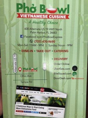 Hours of operation Location