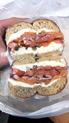 By far the best lox bagel sandwich I have ever had!