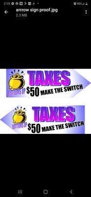 Make the Switch an receive $50