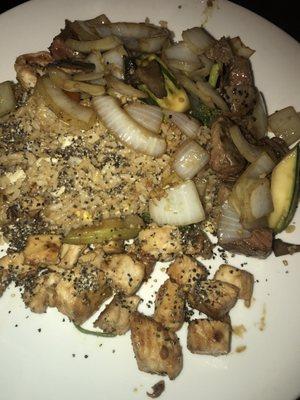 Steak n chicken combo hibachi, pretty big portion