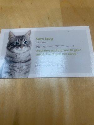 Sara’s Cat-Sitting Service