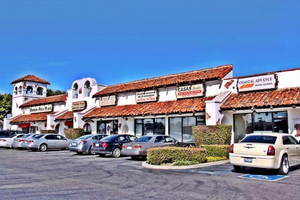 We are located in the Mission Village shopping center near Toppers Pizza