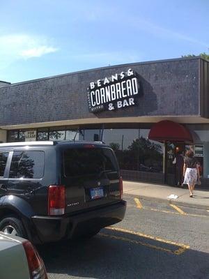 The front of resturant where the bar is located