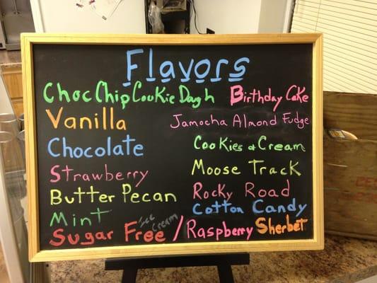 Ice cream flavors