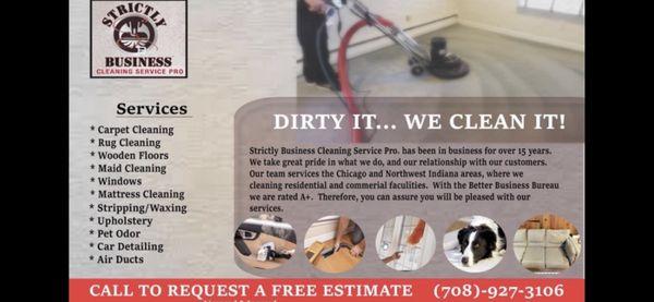 Strictly business cleaning service
