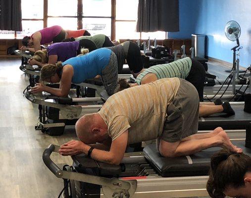 Inside studio workout