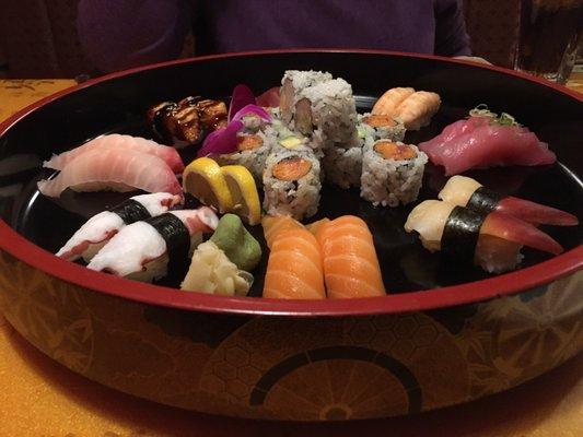 Sushi for two. Beautiful presentation!
