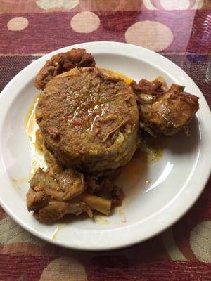 Chicken mofongo ($9.95)