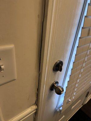 Door frame from inside my home