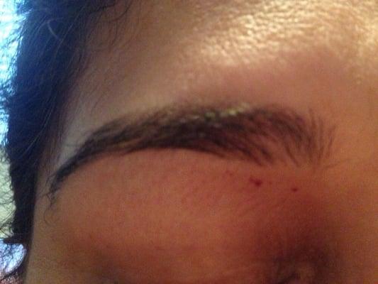 My mom got her brows threaded here HORRIBLE! Excruciating burning for a whole day & then they started bleeding, now are scabbed!
