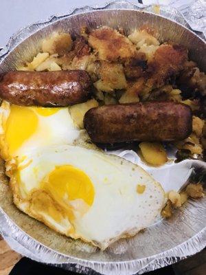 2 eggs with sausage was ok
