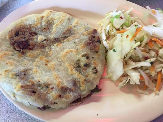 Pupulsa with beans $2 but not very tasty