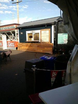 Sitting in the common area - Ava & Aliviah's Family Brew.