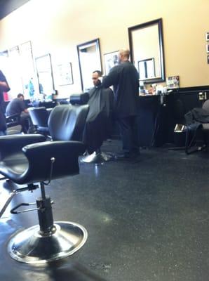 Skip & company at his shop..