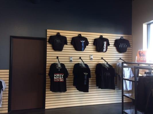 Shirts for sale in the lobby