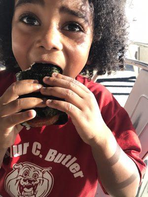 Spam misubi hand roll